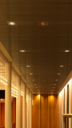 Kronleuchter in der Konzerthalle, Deutschland, mit Philips Lampen