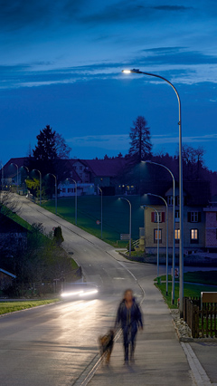 Straßenbeleuchtung in Gaiserwald