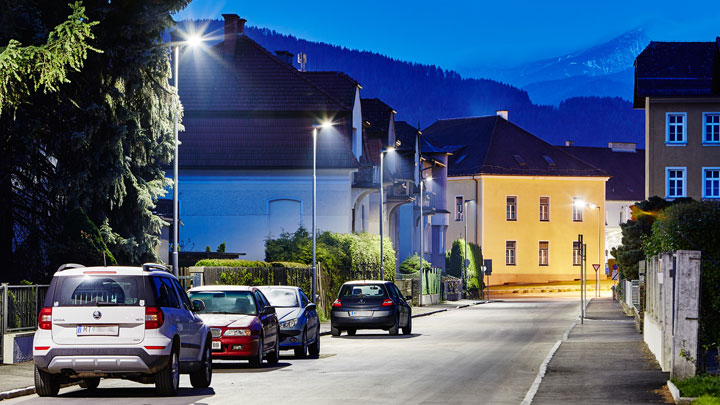 LED-Straßenbeleuchtung in der Stadtgemeinde Knittelfeld