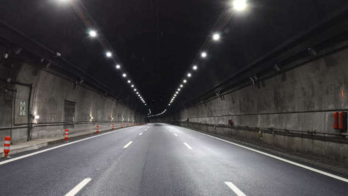 Der Eingang des Lundby-Tunnels
