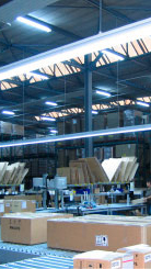 Effizient beleuchteter Lagerraum mit dynamic lighting von Philips 