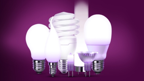 Lampenkollektion unterschiedlicher Beleuchtungstechnologien